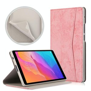 For Huawei MatePad T8 Marble Cloth Texture Horizontal Flip Leather Case with Card Slot & Holder(Pink) (OEM)