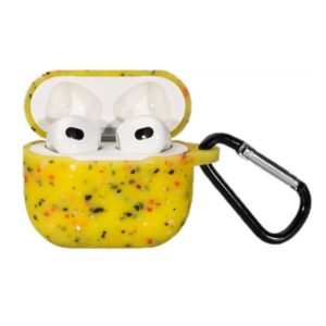 For AirPods 3 Bluetooth Earphone Silicone Case(Yellow Floral) (OEM)