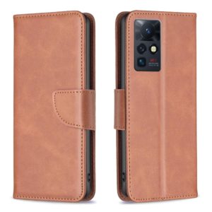 For Infinix Zero X / X Pro Lambskin Texture Leather Phone Case(Brown) (OEM)