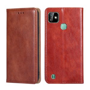 For Infinix Smart HD 2021 X612 Gloss Oil Solid Color Magnetic Leather Phone Case(Brown) (OEM)