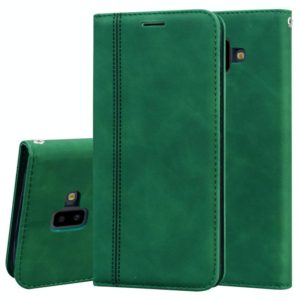 For Samsung Galaxy J6 Plus (2018) Frosted Business Magnetic Horizontal Flip PU Leather Case with Holder & Card Slot & Lanyard(Green) (OEM)