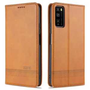 For Huawei Enjoy 20 Pro / Enjoy Z 5G AZNS Magnetic Calf Texture Horizontal Flip Leather Case with Card Slots & Holder & Wallet(Light Brown) (AZNS) (OEM)