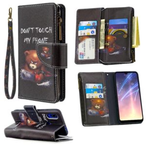 For Xiaomi Redmi 7 Colored Drawing Pattern Zipper Horizontal Flip Leather Case with Holder & Card Slots & Wallet(Bear) (OEM)