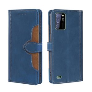 For Oukitel C25 Skin Feel Straw Hat Magnetic Buckle Leather Phone Case(Blue) (OEM)