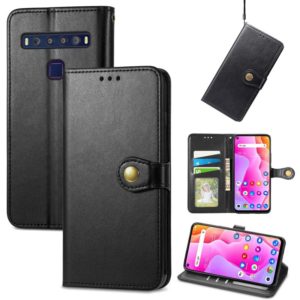 For TCL 10L Solid Color Leather Buckle Phone Case(Black) (OEM)