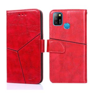 For Infinix Hot 10 Lite / Smart 5 X657 Geometric Stitching Horizontal Flip Leather Phone Case(Red) (OEM)