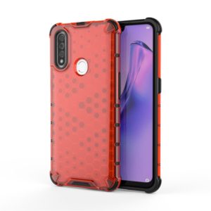 For OPPO A8/A31 Shockproof Honeycomb PC + TPU Case(Red) (OEM)