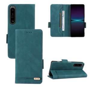 For Sony Xperia 1 IV Magnetic Clasp Flip Leather Phone Case(Green) (OEM)