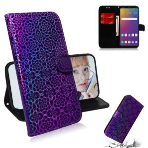 For LG Stylo 5 Solid Color Colorful Magnetic Buckle Horizontal Flip PU Leather Case with Holder & Card Slots & Wallet & Lanyard(Purple) (OEM)