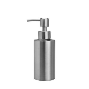 Stainless Steel Soap Dispenser Cylindrical Straight Emulsion Bottle, Specification:250ml (OEM)