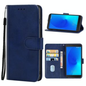 Leather Phone Case For Alcatel 3C 2018(Blue) (OEM)