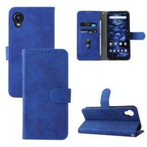 For Kyocera DIGNO BX2 Skin Feel Magnetic Buckle Leather Phone Case(Blue) (OEM)