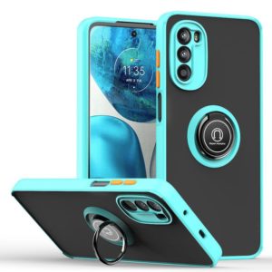 For Motorola Moto G52 Q Shadow 1 Series TPU + PC Phone Case with Ring Holder(Sky Blue) (OEM)
