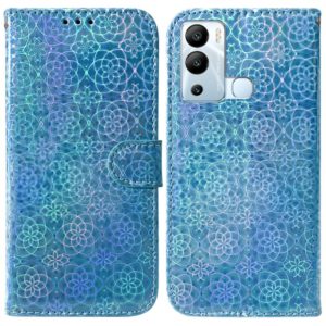 For Infinix Hot 12i Colorful Magnetic Buckle Leather Phone Case(Blue) (OEM)