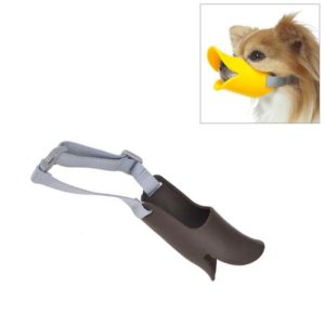 Cute Duck Mouth Shape Silicone Muzzle for Pet Dog, Size: M (Coffee) (OEM)