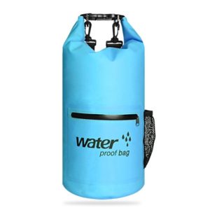 Outdoor Waterproof Dry Dual Shoulder Strap Bag Dry Sack PVC Barrel Bag, Capacity: 10L(Blue) (OEM)