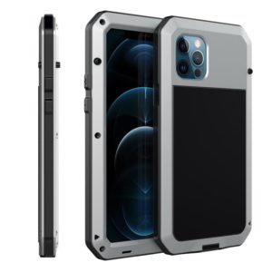 For iPhone 12 Pro Max Shockproof Waterproof Silicone + Zinc Alloy Protective Case(Silver) (OEM)