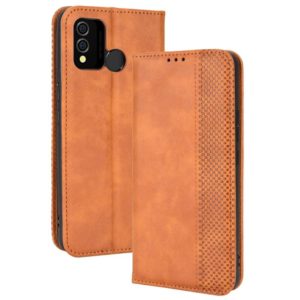For BLU J9L Magnetic Buckle Retro Crazy Horse Leather Phone Case(Brown) (OEM)