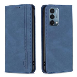 For OnePlus Nord N200 5G Magnetic RFID Blocking Anti-Theft Leather Phone Case(Blue) (OEM)