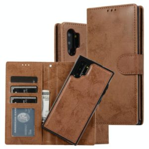 For Samsung Galaxy Note10+ Retro 2 in 1 Detachable Magnetic Horizontal Flip TPU + PU Leather Case with Holder & Card Slots & Photo Frame & Wallet(Brown) (OEM)
