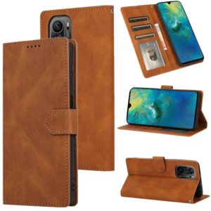 For Xiaomi Redmi K40 Pro Fantasy Classic Skin-feel Calfskin Texture Magnetic Buckle Horizontal Flip PU Leather Case with Holder & Card Slot & Wallet(Brown) (OEM)