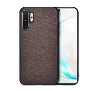 For Galaxy Note 10 Pro / Note 10+ Shockproof Cloth Texture PC + TPU Protective Case (Brown) (OEM)