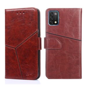 For UMIDIGI A11 Geometric Stitching Horizontal Flip Leather Phone Case(Dark Brown) (OEM)