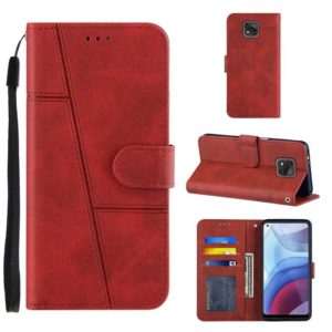 For Motorola Moto G Power 2021 Stitching Calf Texture Buckle Leather Phone Case(Red) (OEM)