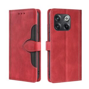 For OnePlus 10T Skin Feel Magnetic Buckle Leather Phone Case(Red) (OEM)