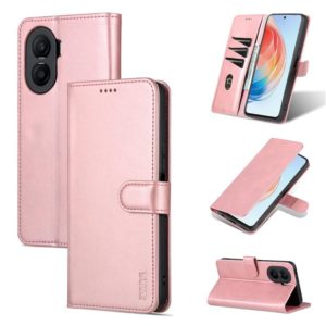 For Honor X40i AZNS Skin Feel Calf Texture Flip Leather Phone Case(Rose Gold) (OEM)