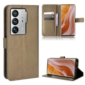For ZTE Axon 40 Ultra Diamond Texture Leather Phone Case(Brown) (OEM)