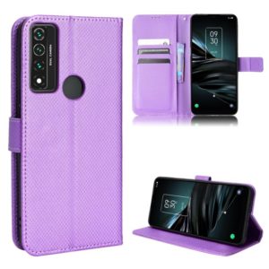 For TCL 4X 5G / T601DL Diamond Texture Leather Phone Case(Purple) (OEM)