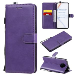For Xiaomi Redmi K30 Pro Solid Color Horizontal Flip Protective Leather Case with Holder & Card Slots & Wallet & Lanyard(Purple) (OEM)