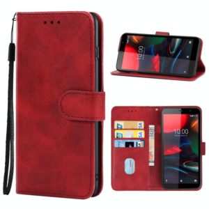 Leather Phone Case For Vodafone Smart E11(Red) (OEM)