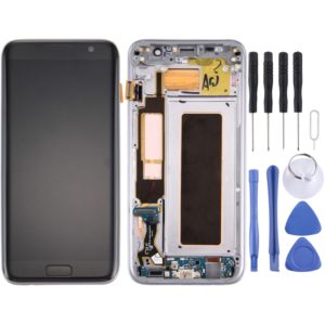 Original LCD Screen and Digitizer Full Assembly with Frame & Charging Port Board & Volume Button & Power Button for Galaxy S7 Edge / G9350(Black) (OEM)