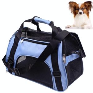 Portable Pet Backpack Dog Go Out Messenger Folding Bag Pet Supplies, Specification: Small(Blue) (OEM)
