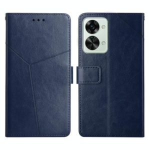 For OnePlus Nord 2T 5G Y Stitching Horizontal Flip Leather Phone Case(Blue) (OEM)