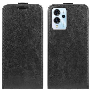 For ZTE Blade V40 Pro R64 Texture Vertical Flip Leather Phone Case(Black) (OEM)