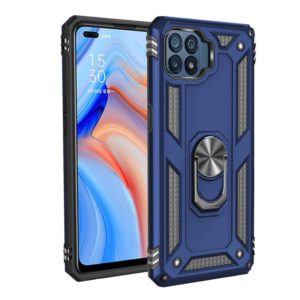 For OPPO Reno4 Lite Shockproof TPU + PC Protective Case with 360 Degree Rotating Holder(Blue) (OEM)