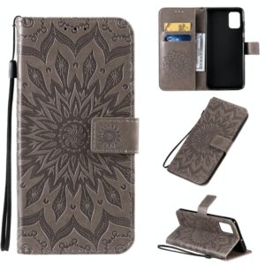 For Galaxy A71 Sun Print Horizontal Flip Protective Case with Holder & Card Slots & Wallet(Gray) (OEM)