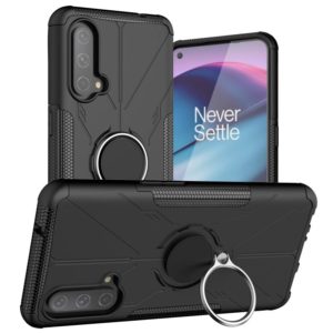 Machine Armor Bear Shockproof PC + TPU Protective Case with Ring Holder For OnePlus Nord CE 5G(Black) (OEM)