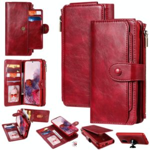 For Galaxy S20 Multifunctional Retro Detachable Magnetic Horizontal Flip Leather Case with Card Slots & Holder & Wallet & Photo Frame(Red) (OEM)