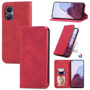 For OnePlus Nord N20 5G Retro Skin Feel Magnetic Leather Case(Red) (OEM)