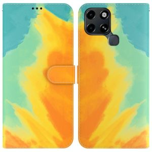For Infinix Smart 6 Watercolor Pattern Horizontal Flip Leather Phone Case(Autumn Leaf Color) (OEM)