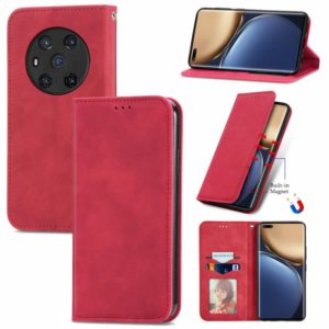 For Honor Magic3 Retro Skin Feel Magnetic Horizontal Flip Leather Phone Case(Red) (OEM)