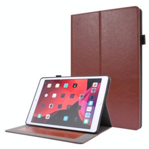 For iPad 10.2 / iPad Pro 10.5 Crazy Horse Texture Horizontal Flip Leather Case with 2-folding Holder & Card Slot(Brown) (OEM)