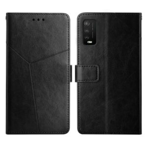 For Wiko Power U10 / U20 Y Stitching Horizontal Flip Leather Phone Case(Black) (OEM)