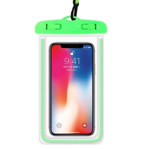 4 PCS Sealed Luminous PVC Waterproof Cover Swimming Mobile Phone Waterproof Bag(Green) (OEM)