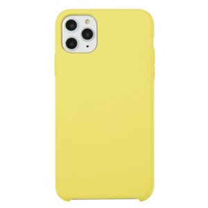For iPhone 11 Pro Solid Color Solid Silicone Shockproof Case(Lemon Yellow) (OEM)