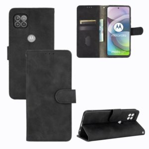 For Motorola Moto G 5G Solid Color Skin Feel Magnetic Buckle Horizontal Flip Calf Texture PU Leather Case with Holder & Card Slots & Wallet(Black) (OEM)